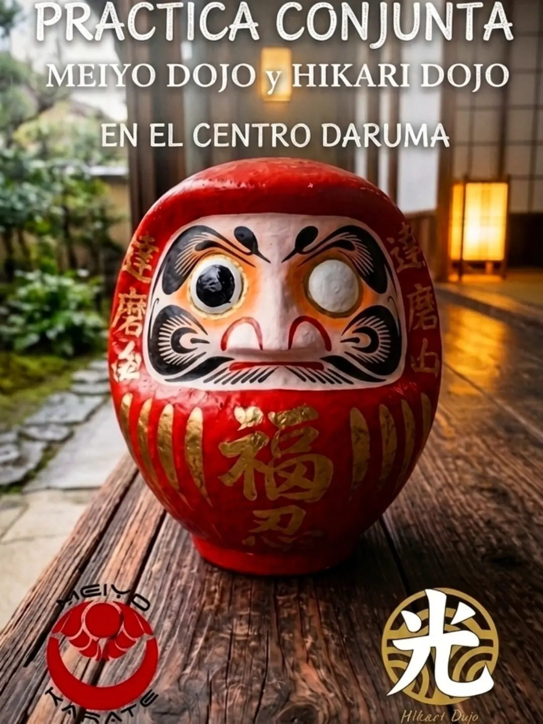 Daruma tradicional japonés - Práctica Conjunta Hikari Dojo y Meiyo Dojo